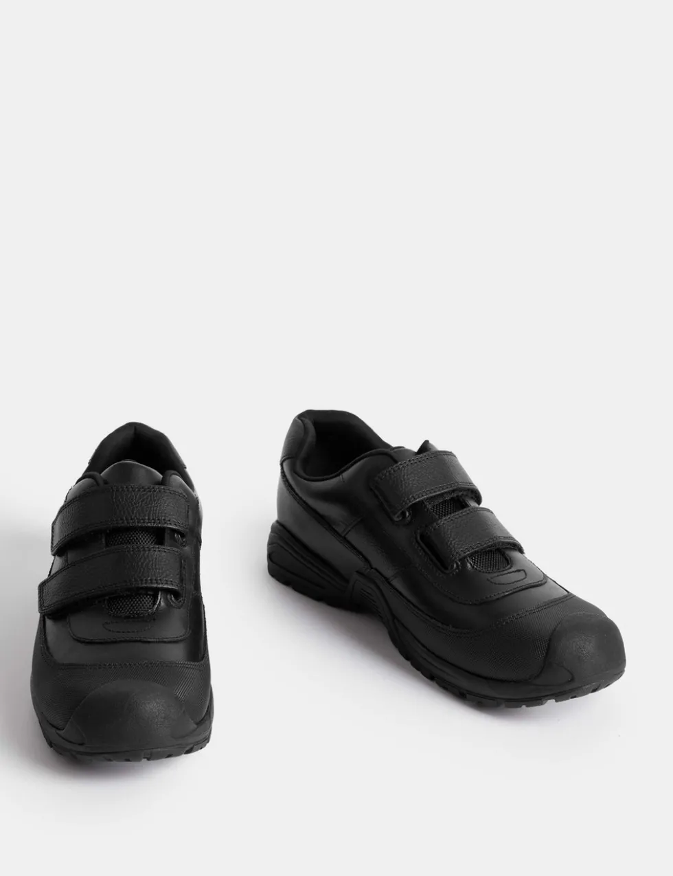 Kids' Leather Riptape School Shoes (2½ Large - 9 Large)
