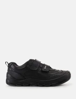 Kids' Leather Riptape Schoolwear Shoes (1 Large - 9 Large)