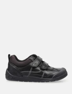 Kids' Leather Riptape Schoolwear Shoes (6 Small - 10½ Small)
