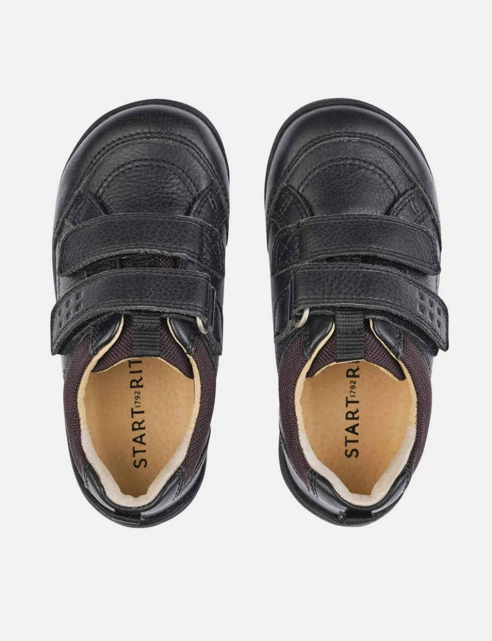 Kids' Leather Riptape Schoolwear Shoes (3 Small - 10.5 Small)