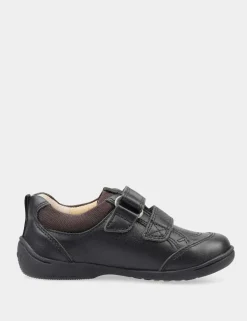 Kids' Leather Riptape Schoolwear Shoes (3 Small - 10.5 Small)