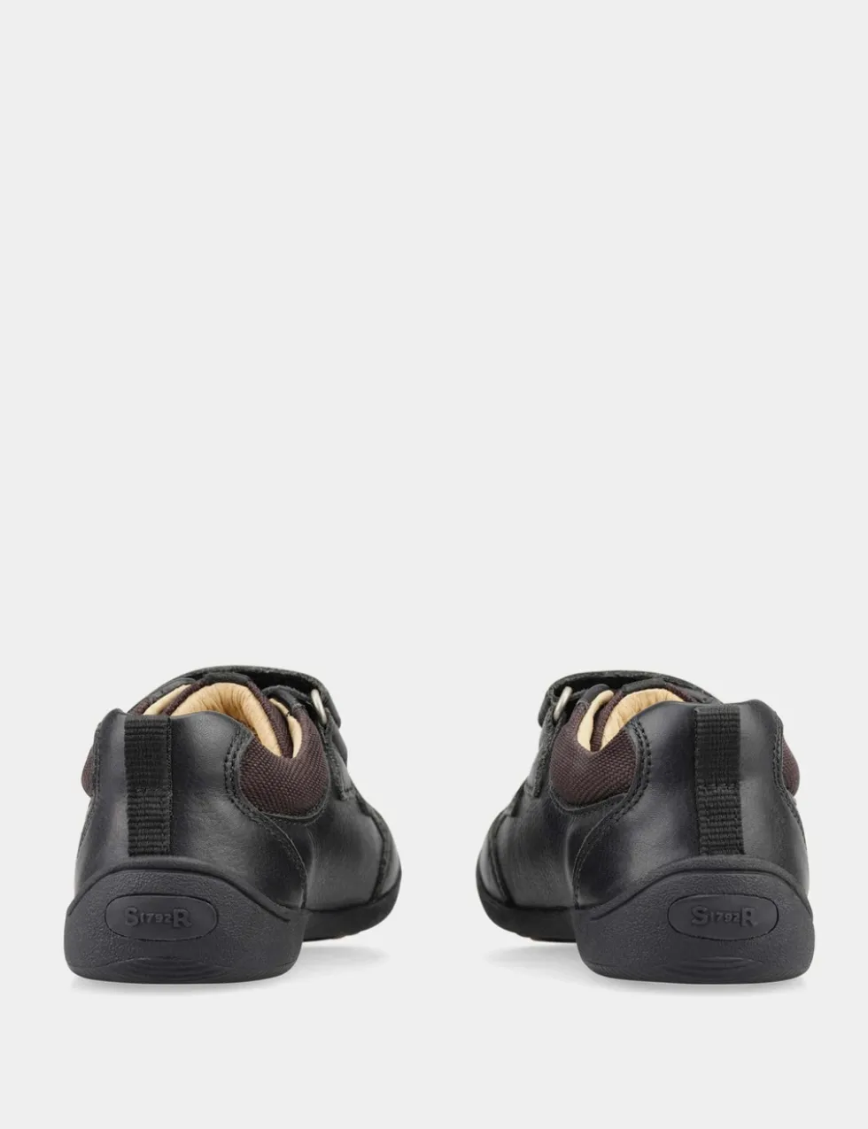 Kids' Leather Riptape Schoolwear Shoes (3 Small - 10.5 Small)