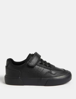 Kids' Leather Riptape School Shoes (8 Small - 2 Large)