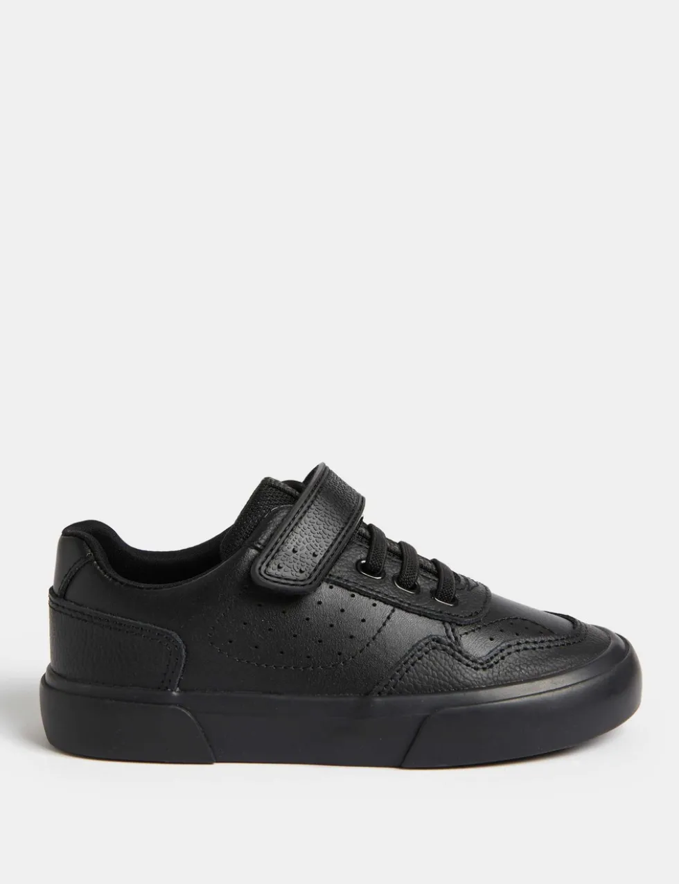 Kids' Leather Riptape School Shoes (8 Small - 2 Large)