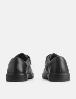 Kids' Leather Riptape Schoolwear Shoes (2 Large - 6 Large)