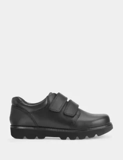 Kids' Leather Riptape School Shoes (9 Small - 3½ Large)