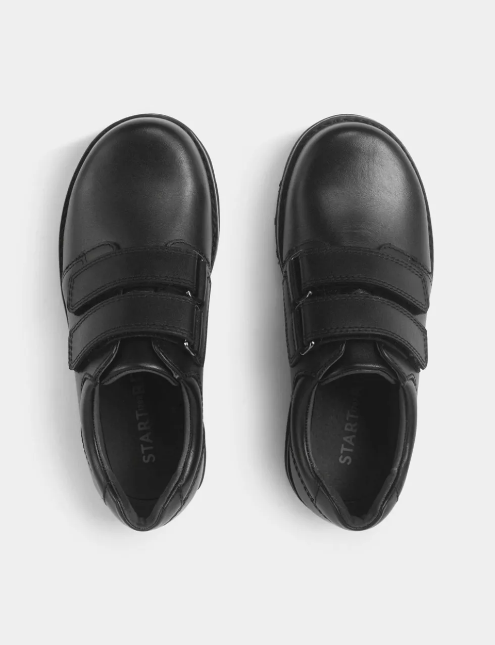 Kids' Leather Riptape School Shoes (9 Small - 3½ Large)