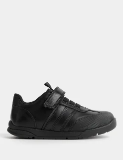 Kids' Leather Riptape School Shoes (8 Small - 2 Large)