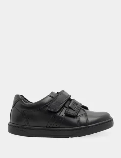 Kids' Leather Riptape School Shoes (1 Large - 13½ Small)