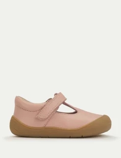 Kids' Leather Riptape T Bar Shoes (3 Small - 7 Small)