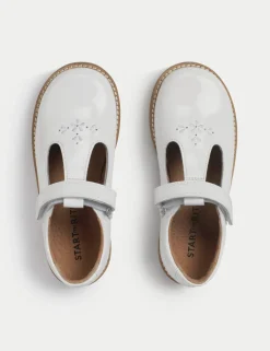 Kids' Leather Riptape T Bar Shoes (6 Small - 12.5 Small)