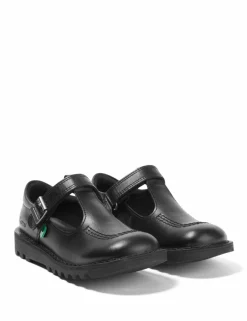 Kids' Leather Riptape T-Bar School Shoes (12½ Small - 2½ Large)