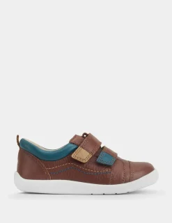 Kids' Leather Riptape Trainers (4 Small - 8 Small)