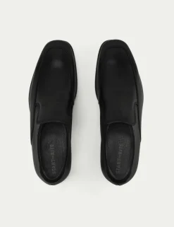 Kids' Leather Slip-On Schoolwear Shoes (6 Large - 11 Large)