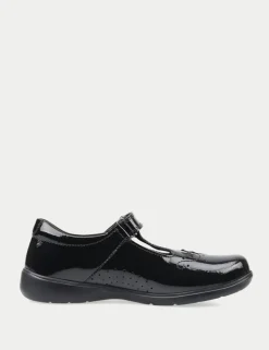 Kids' Leather T Bar Schoolwear Shoes (9 Small - 2 Large)