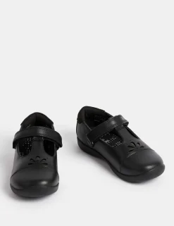 Kids' Leather T Bar School Shoes (8 Small - 2 Large)
