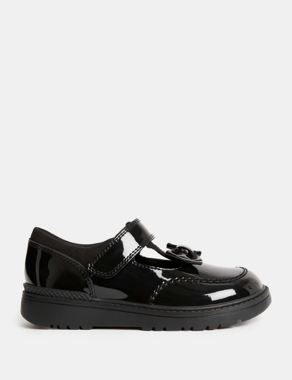 Kids’ Leather T-Bar School Shoes (8 Small - 2 Large)