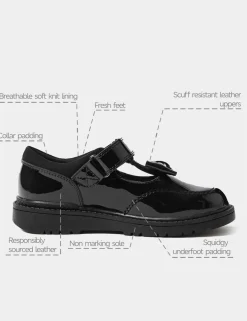 Kids’ Leather T-Bar School Shoes (8 Small - 2 Large)