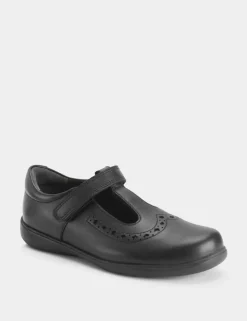 Kids' Leather T-Bar Schoolwear Shoes (9 Small - 2 Large)