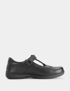 Kids' Leather T-Bar Schoolwear Shoes (9 Small - 2 Large)