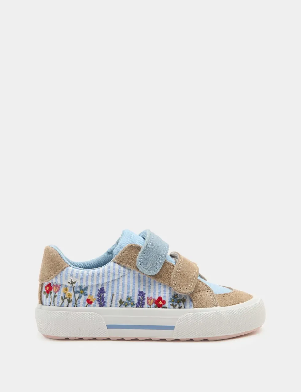 Kids' Low Top Canvas Riptape Trainers (4 Small - 2 Large)