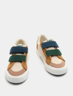 Kids' Low Top Canvas Riptape Trainers (4 Small - 2 Large)