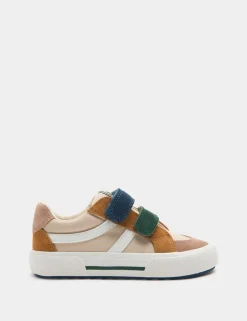 Kids' Low Top Canvas Riptape Trainers (4 Small - 2 Large)