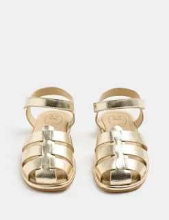Kids' Metallic Fisherman Sandals (4 Small - 6 Large)