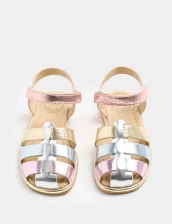 Kids' Metallic Fisherman Sandals (4 Small - 6 Large)