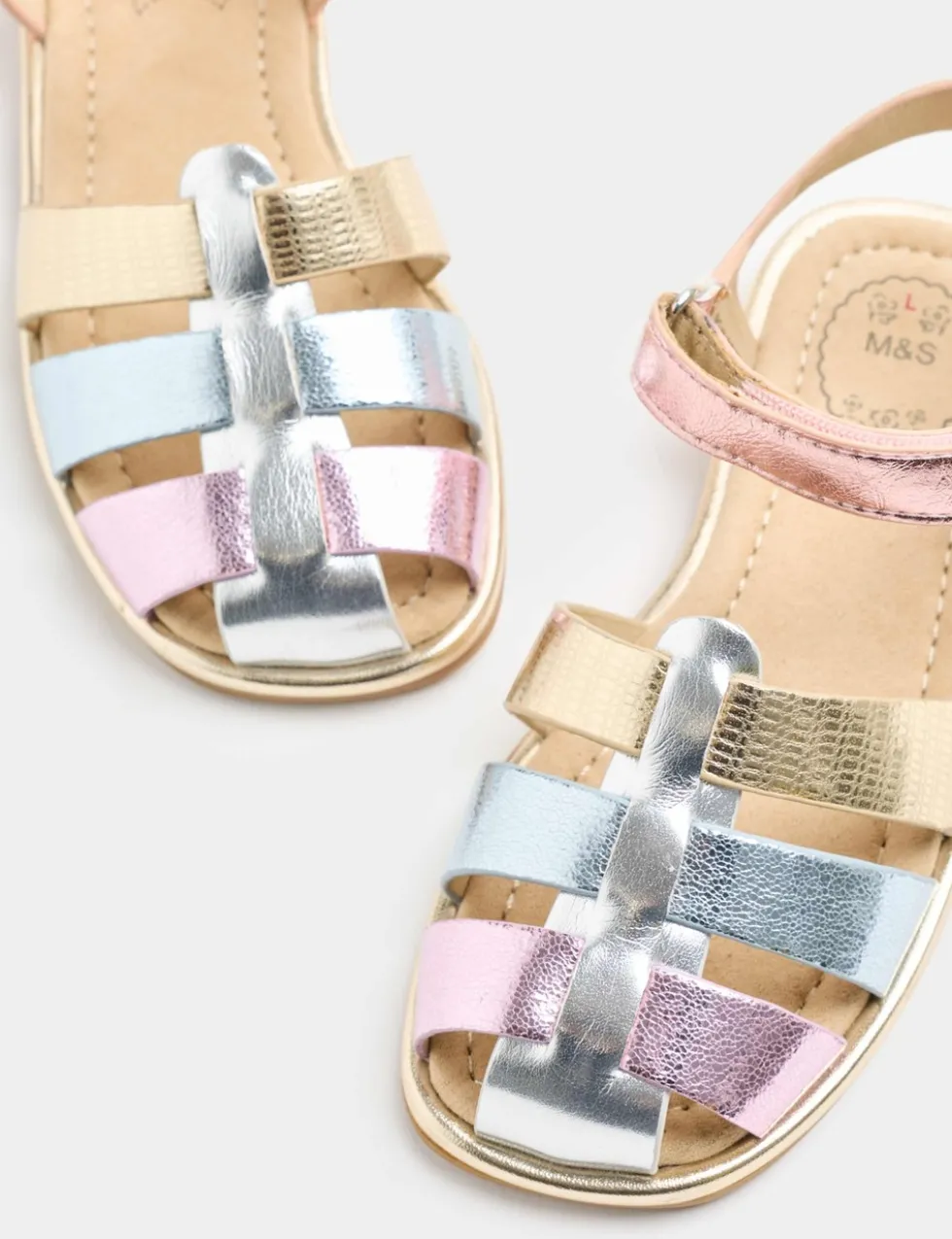 Kids' Metallic Fisherman Sandals (4 Small - 6 Large)