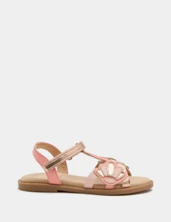 Kids' Metallic Shell Sandals (4 Small - 2 Large)