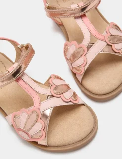 Kids' Metallic Shell Sandals (4 Small - 2 Large)