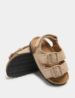 Kids' Mini Me Suede Footbed Sandals (3 Small - 4 Small)