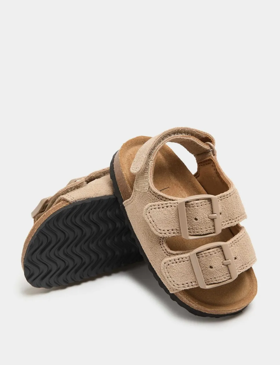 Kids' Mini Me Suede Footbed Sandals (3 Small - 4 Small)