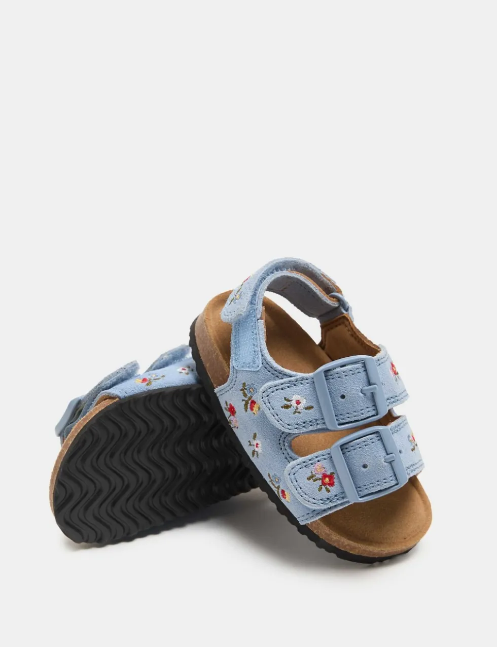 Kids' Mini Me Suede Footbed Sandals (3 Small - 4 Small)