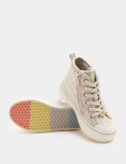 Kids' Novelty Patterned High Top Trainers (4 Small - 2 Large)