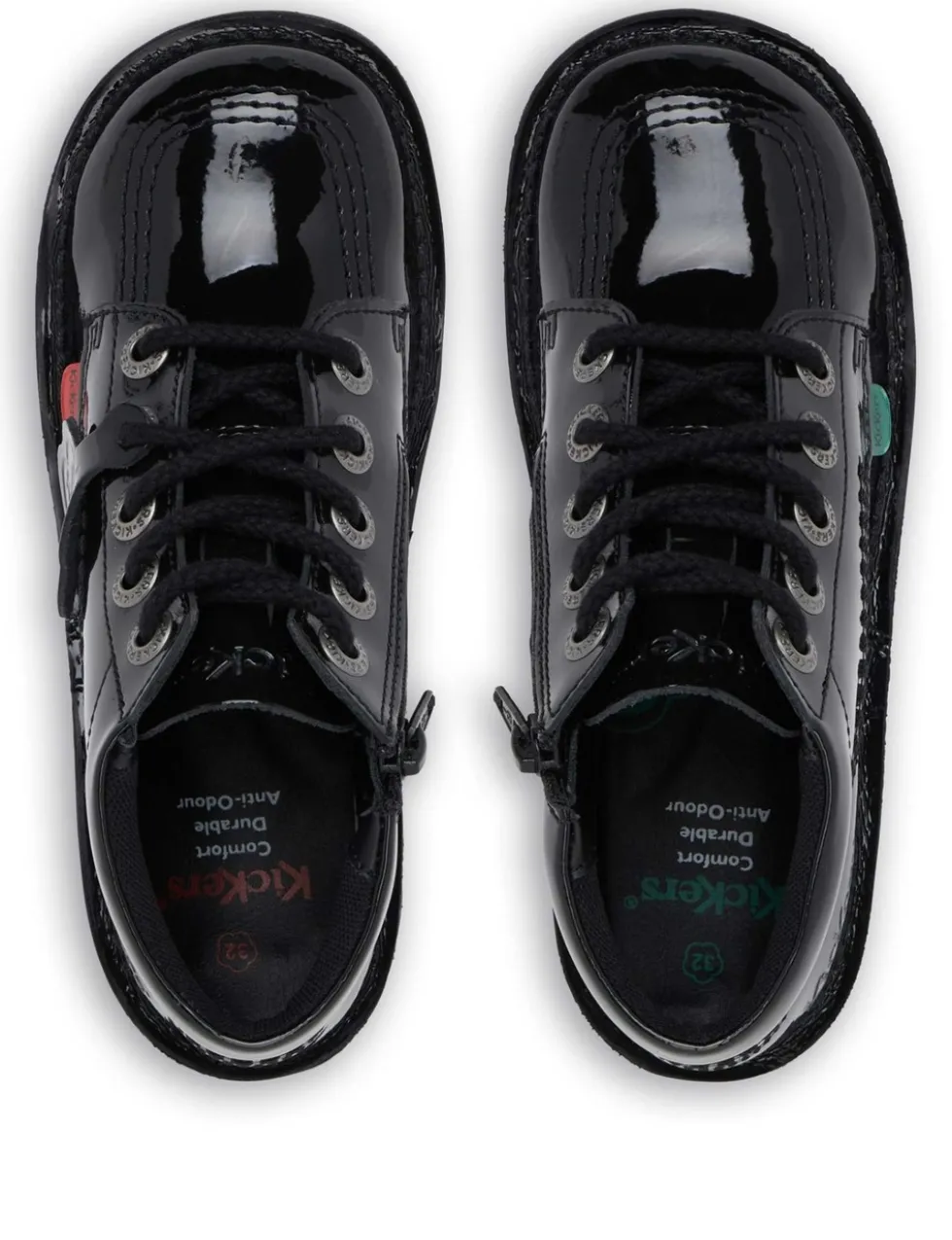 Kids' Patent High Top School Shoes