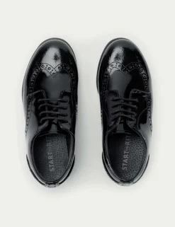 Kids' Patent Leather Brogue School Shoes (10 Small - 4 Large)