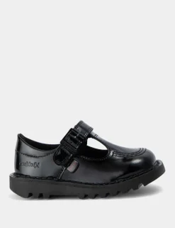 Kids' Patent Riptape T-Bar School Shoes (7 Small - 12 Small)