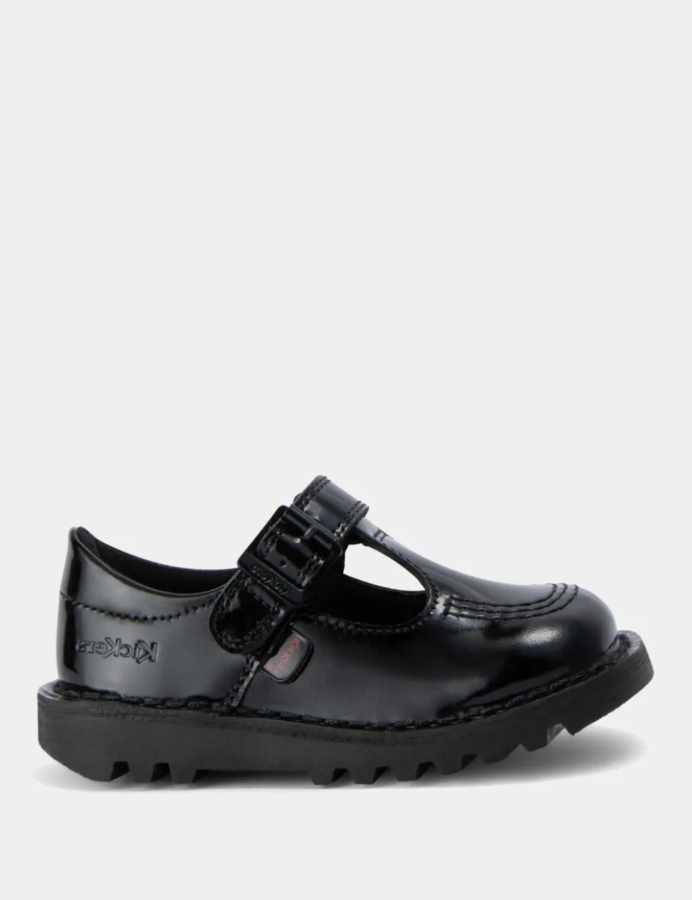 Kids' Patent Riptape T-Bar School Shoes (7 Small - 12 Small)