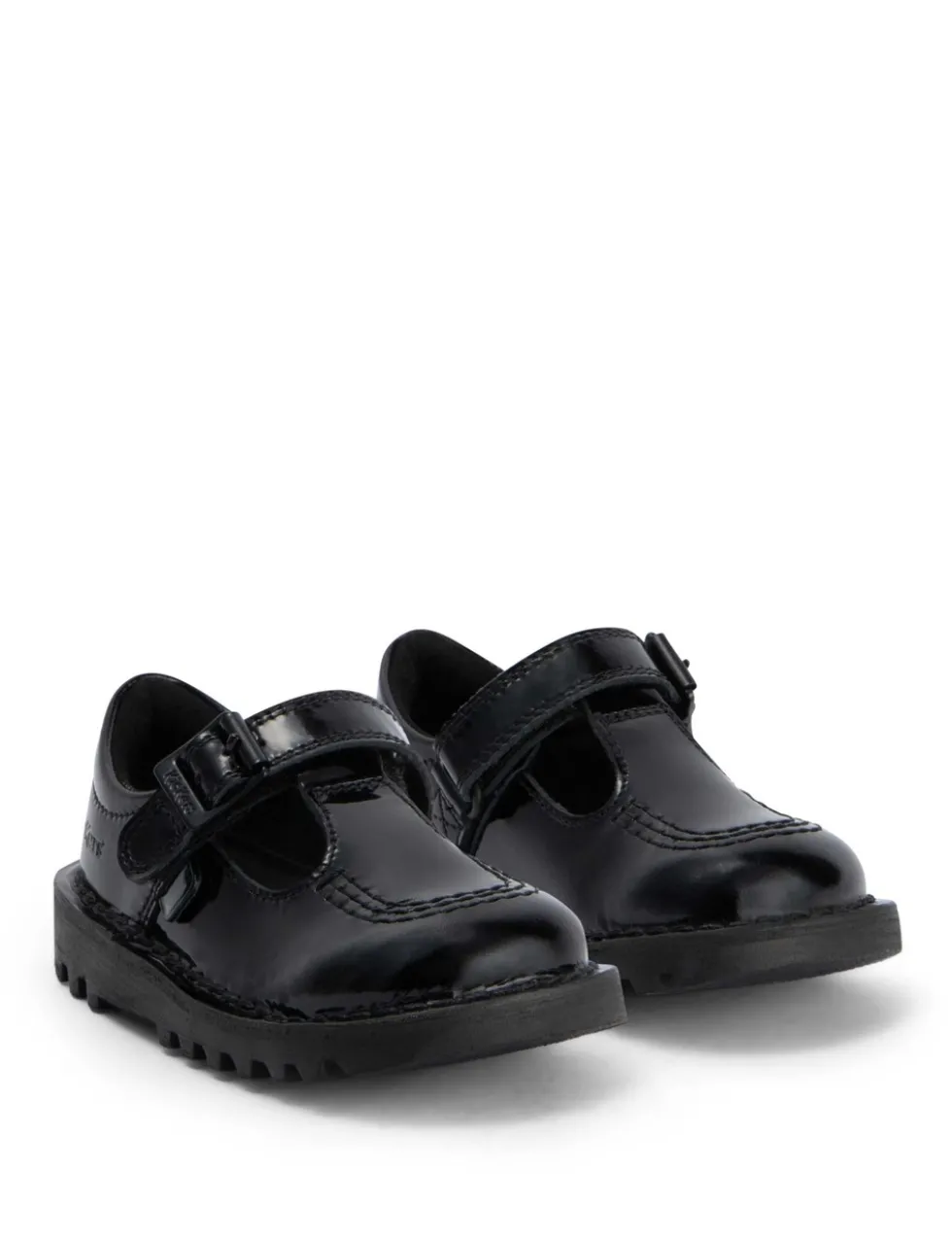 Kids' Patent Riptape T-Bar School Shoes (7 Small - 12 Small)