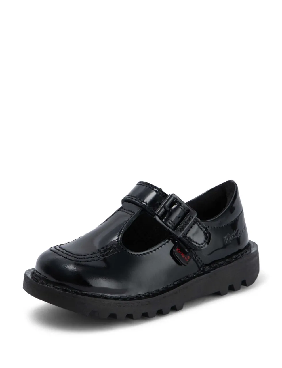 Kids' Patent Riptape T-Bar School Shoes (7 Small - 12 Small)