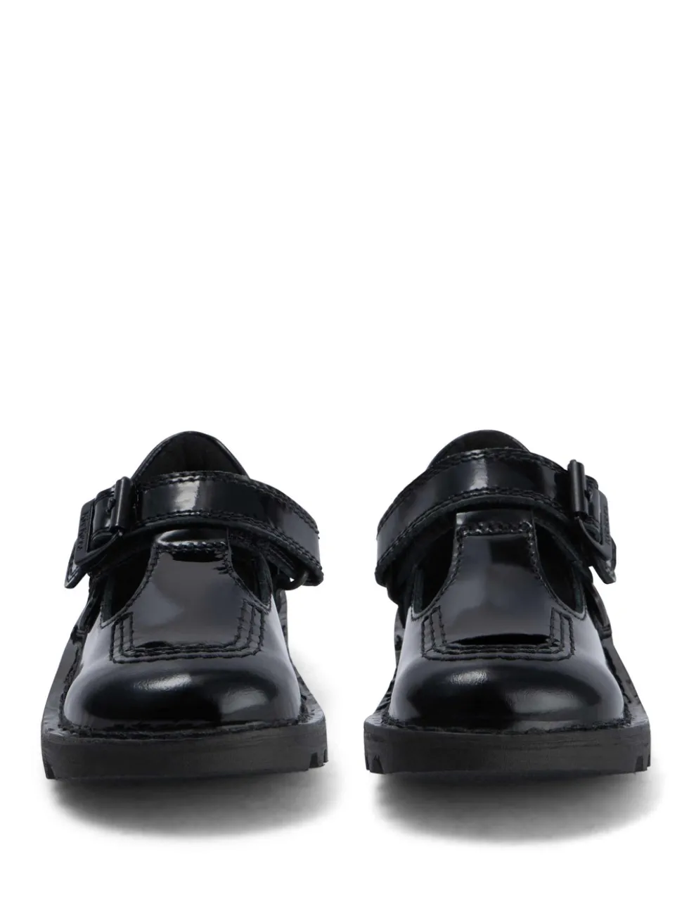 Kids' Patent Riptape T-Bar School Shoes (7 Small - 12 Small)