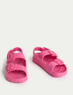 Kids' Plain Buckle Footbed Sandals (4 Small - 2 Large)