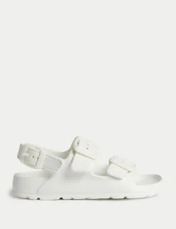 Kids' Plain Buckle Footbed Sandals (4 Small - 2 Large)