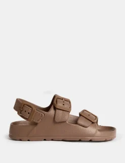 Kids' Plain Buckle Footbed Sandals (4 Small - 2 Large)