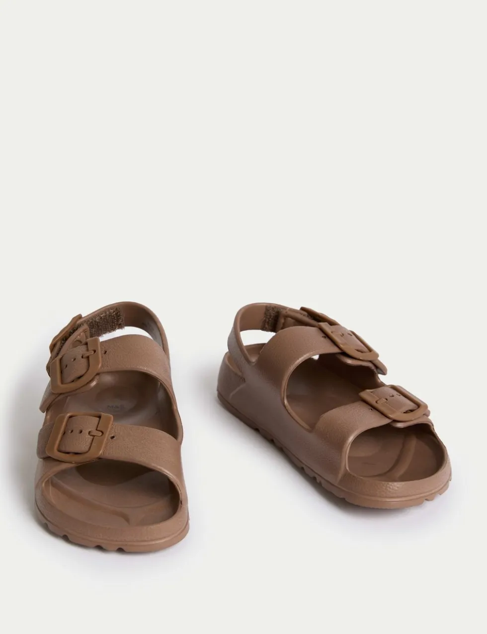 Kids' Plain Buckle Footbed Sandals (4 Small - 2 Large)