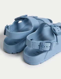 Kids' Plain Buckle Footbed Sandals (4 Small - 2 Large)