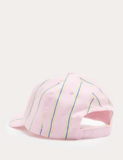 Kids' Pure Cotton Striped Badge Cap (3-13 Yrs)