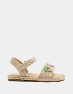 Kids' Raffia Ice Cream Beaded Sandals (4 Small-2 Large)